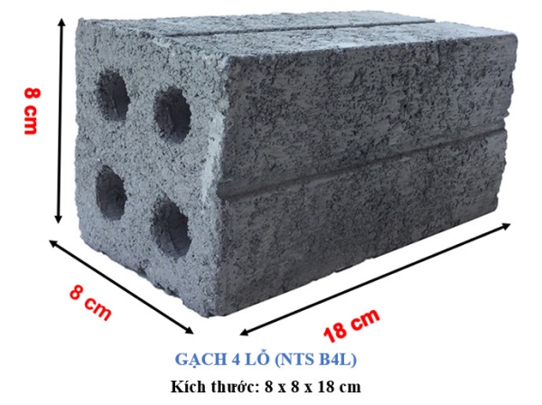 Gạch block 4 lỗ - Gach Block Lâm Đồng  - Công Ty TNHH Sản Xuất Thương Mại Ngọc Thạch Sa